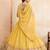 Enchanting yellow Embroidery sequins work Star Georgette Indian wedding lehenga Choli dress