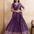 Mesmerizing purple Sequins and Thread Embroidered Star Georgette indian designer lehenga Choli dress