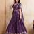 Mesmerizing purple Sequins and Thread Embroidered Star Georgette indian designer lehenga Choli dress