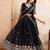 Catching black sequins embroidery work Star Georgette indian designer wedding lehenga Choli dress