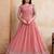 Delightful pink Thread and Sequins Embroidery Star Georgette designer wedding indian lehenga Choli dress