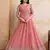 Delightful pink Thread and Sequins Embroidery Star Georgette designer wedding indian lehenga Choli dress