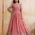 Delightful pink Thread and Sequins Embroidery Star Georgette designer wedding indian lehenga Choli dress
