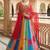 multicolor  Embroidered Georgette Lehenga set choli dupatta