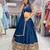 Blue Sequins and Thread Embroidered Roman-Silk indian designer lehenga Choli