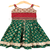 woven brocade sleeveless embellished top with printed lehenga-red & green