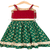 woven brocade sleeveless embellished top with printed lehenga-red & green