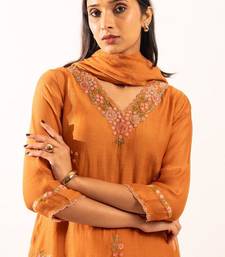 Rust orange rangoon bail suit set with duppata