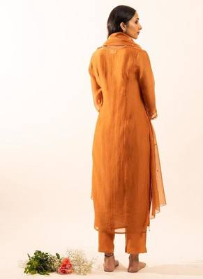 Rust orange rangoon bail suit set with duppata 5