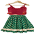 woven cotton sleeveless striped top with printed lehenga-pink & green