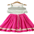 woven sleeveless embellished top with printed lehenga-white & pink