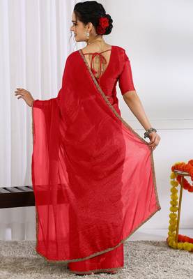 silk blend zari woven print ready to wear saree coffee brown 3