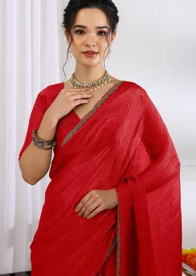silk blend zari woven print ready to wear saree coffee brown 5