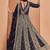 navy Embroidered blue faux georgette anarkali salwar suit