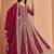 rani pink Embroidered faux georgette anarkali salwar suit