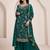 teal Chinon embroidered Sharara suit