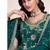 teal Chinon embroidered Sharara suit