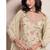 cream Chinon embroidered Sharara suit