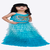 Elaisha woven sleeveless placement embroidered top with net lehenga-blue