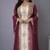 Wine georgette beads and zari work wedding kaftan dress