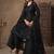 Enchanting Black Embroidered Net Festival Wear Sharara Suit