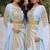 Sky Blue Georgette Zari Work Kaftan Dress 