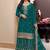 teal Chinon embroidered salwar suit