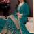 teal Chinon embroidered salwar suit