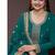 teal Chinon embroidered salwar suit
