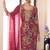 Maroon designer chinon salwar suit with printed work