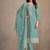 Sky blue organza festival pant style suit