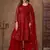 Outstanding Red Embroidered Net Function Wear Sharara Suit