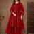 Outstanding Red Embroidered Net Function Wear Sharara Suit