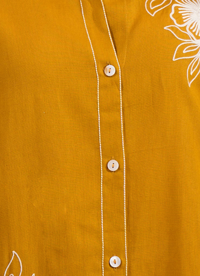 Cotton orange embroidery shirt pant for women's 4