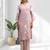 Pink cotton linen long kurta with pant for women's