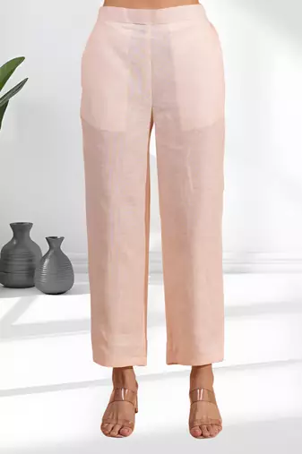 Light pink kurta with pant for women's