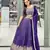 Purple Sequin Embroidery Georgette Lehenga set with choli and dupatta