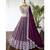 Dark Magenta Sequin Embroidery Georgette Lehenga set with choli and dupatta
