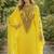 Yellow velvet Beaded Kaftan