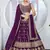 Wine Georgette Lehenga set with choli and dupatta