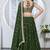Green Georgette Lehenga set with choli and dupatta