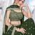 Green Georgette Lehenga set with choli and dupatta