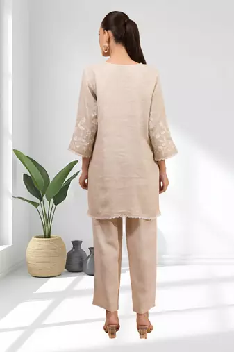 Pink kurta with pant for women's