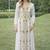 White Georgette Beaded Kaftan