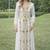 White Georgette Beaded Kaftan