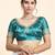 Green Zari With Sequin Embroidery Satin Lehenga set with choli and dupatta