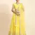 Yellow Sequin Soft Net Lehenga set with choli and dupatta