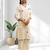 Cream long kurta with pant for women's