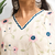 Cream long kurta with pant for women's