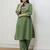 Green embroidered cotton co-ord set